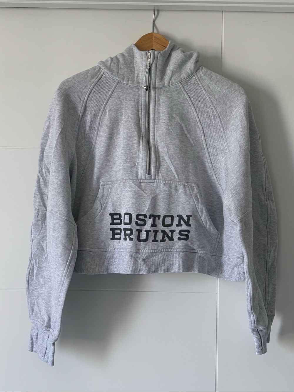 Lululemon Scuba Half Zip Cropped Hoodie Heather Gray Oversized Pullover M/L